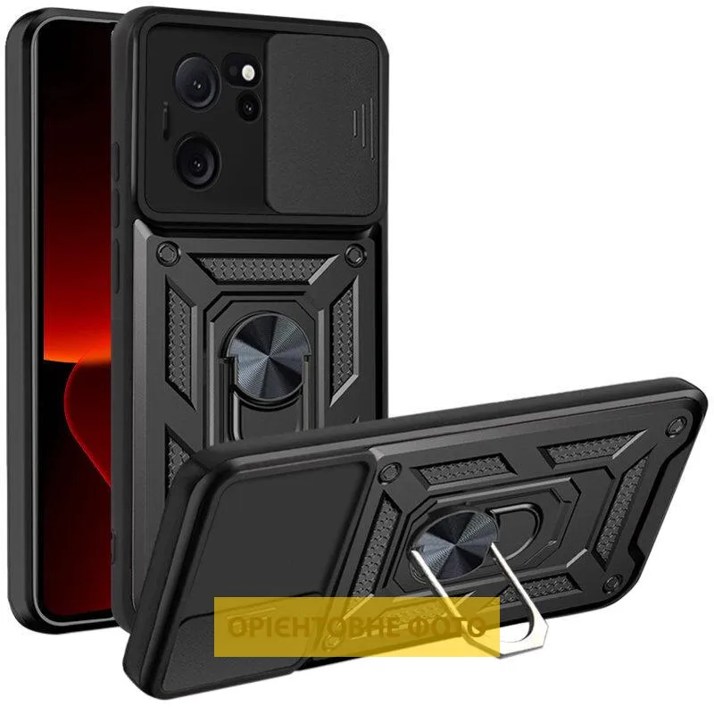 Чохол Ummi Camshield Serge Ring для Xiaomi Redmi 13C / Poco C65 Чорний / Black