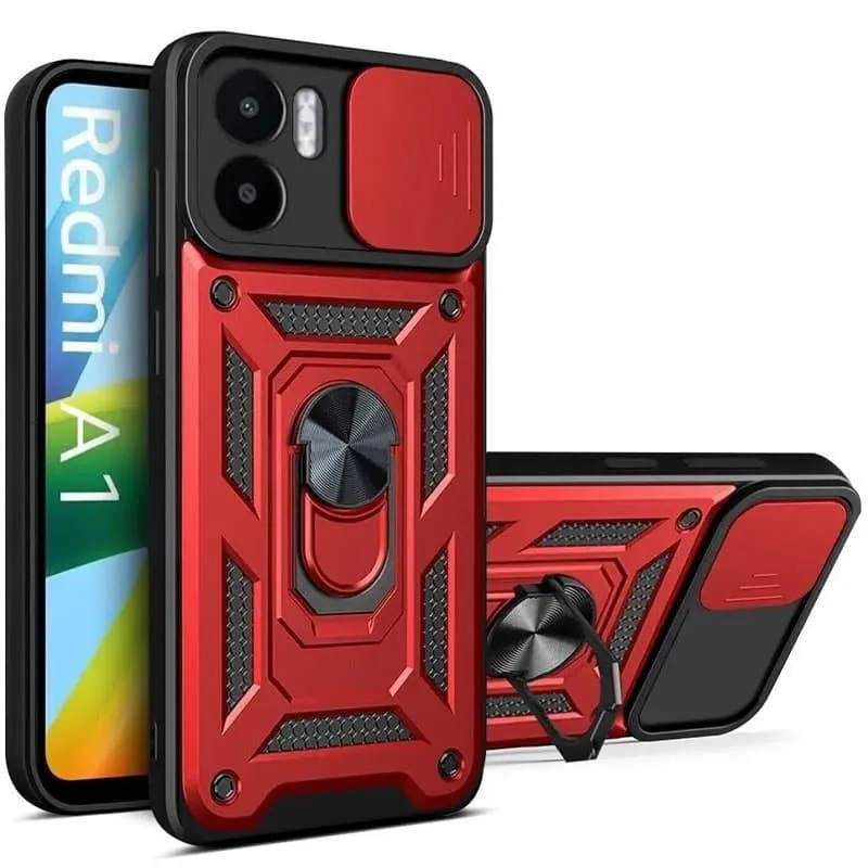 Чохол Ummi Camshield Serge Ring для Xiaomi Redmi A1 / A2 Червоний / Red — фото 3