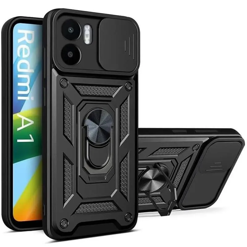Чохол Ummi Camshield Serge Ring для Xiaomi Redmi A1 / A2 Чорний / Black — фото 3