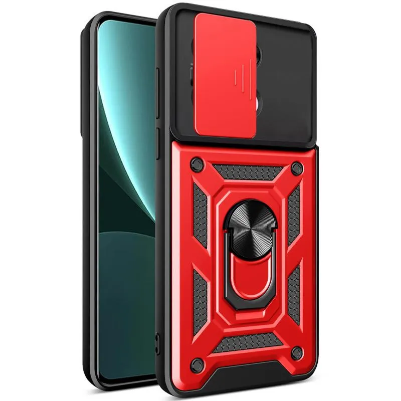 Чохол Ummi Camshield Serge Ring для Xiaomi Redmi Note 13 4G Червоний / Red — фото 3