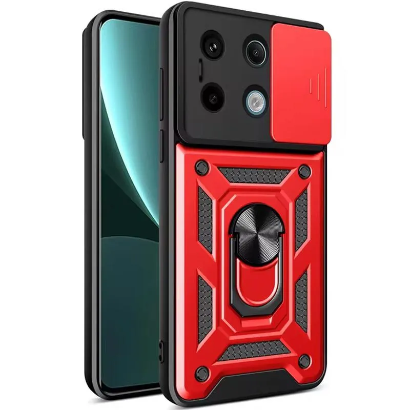 Чохол Ummi Camshield Serge Ring для Xiaomi Redmi Note 13 Pro 4G / 14s / Poco M6 Pro 4G Червоний / Red