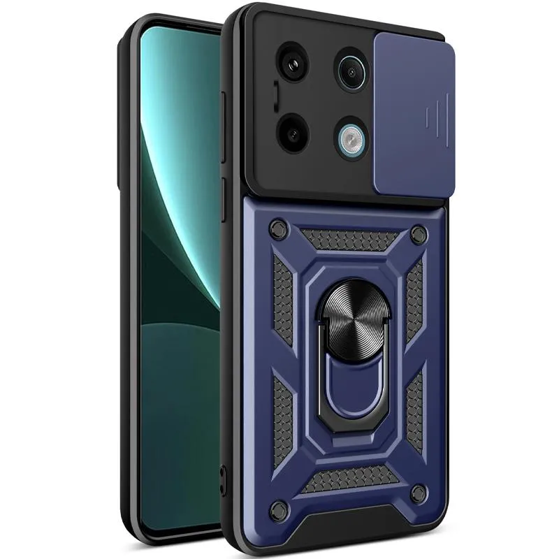 Чохол Ummi Camshield Serge Ring для Xiaomi Redmi Note 13 Pro 4G / 14s / Poco M6 Pro 4G Синій / Navy