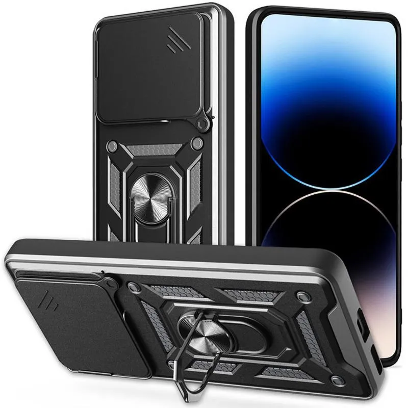 Чохол Ummi Camshield Serge Ring для Xiaomi Poco F7 Чорний / Black — фото 4