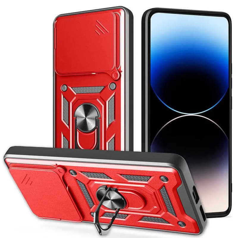 Чохол Ummi Camshield Serge Ring для Xiaomi Poco F7 Червоний / Red — фото 2