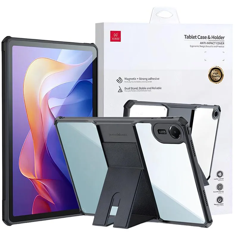 TPU+PC чохол Xundd Stand c посиленими кутами для Xiaomi Redmi Pad 2 Чорний