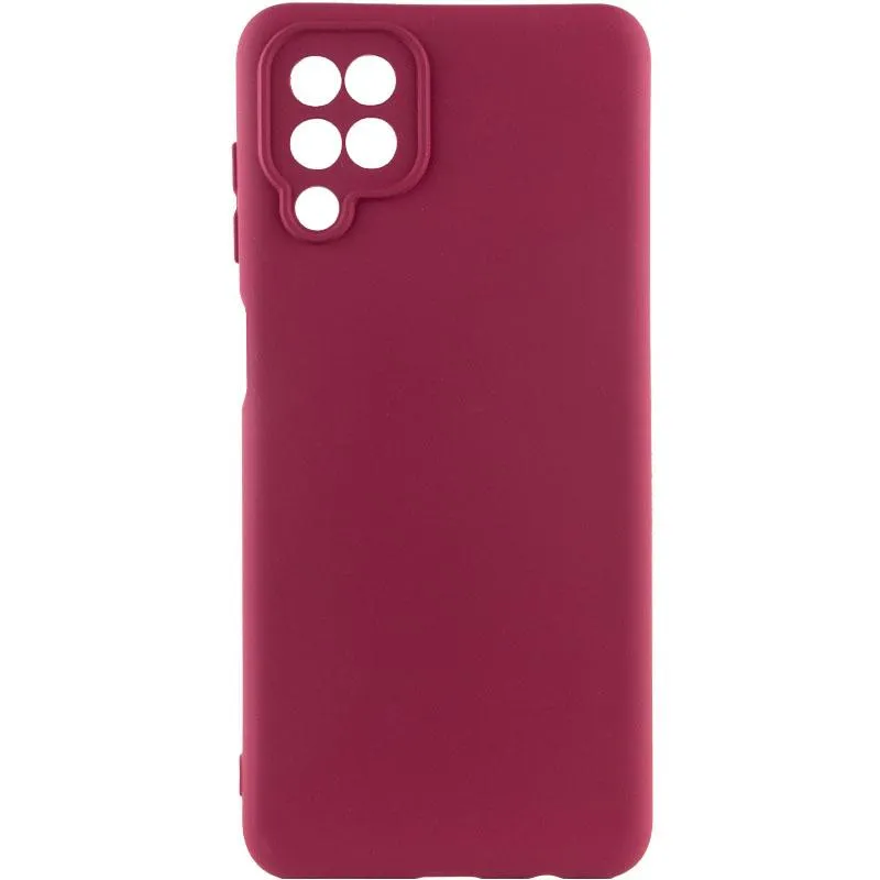 Чохол Silicone Cover Ummi Lakshmi Full Camera для Samsung Galaxy A12 Бордовий / Marsala