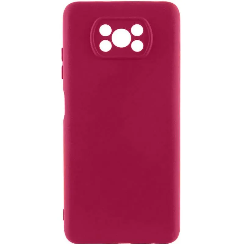 Чохол Silicone Cover Ummi Lakshmi Full Camera для Xiaomi Poco X3 NFC / Poco X3 Pro Бордовий / Marsala