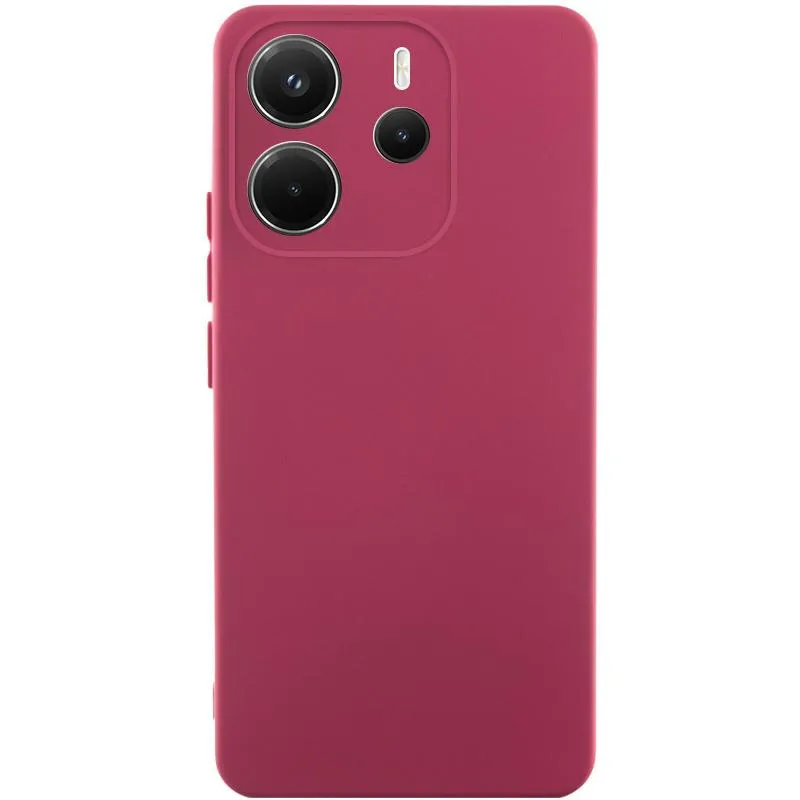 Чохол Silicone Cover Ummi Lakshmi Full Camera для Xiaomi Redmi Note 14 4G Бордовий / Marsala