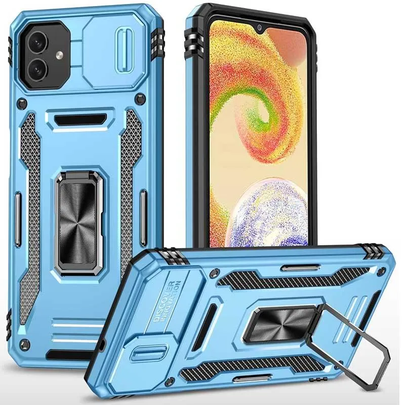 Ударостійкий чохол Camshield Army Ring для Samsung Galaxy A08 / A07 Блакитний / Light Blue