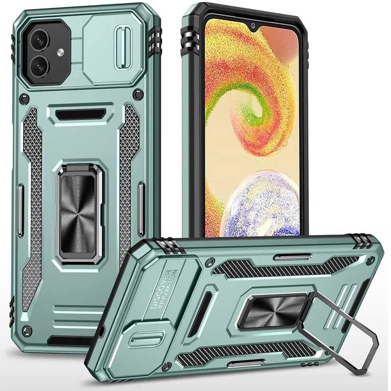 Ударостійкий чохол Camshield Army Ring для Samsung Galaxy A08 / A07 Зелений / Light Green