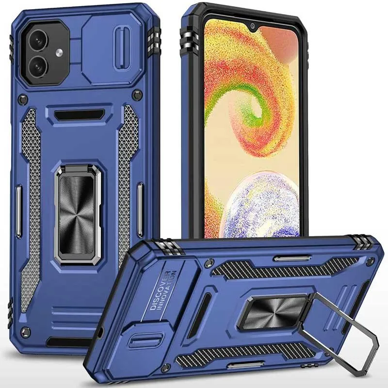 Ударостійкий чохол Camshield Army Ring для Samsung Galaxy A08 / A07 Синій / Navy