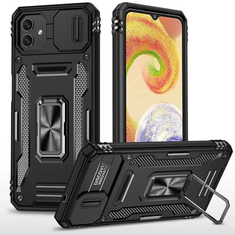 Ударостійкий чохол Camshield Army Ring для Samsung Galaxy A08 / A07 Чорний / Black