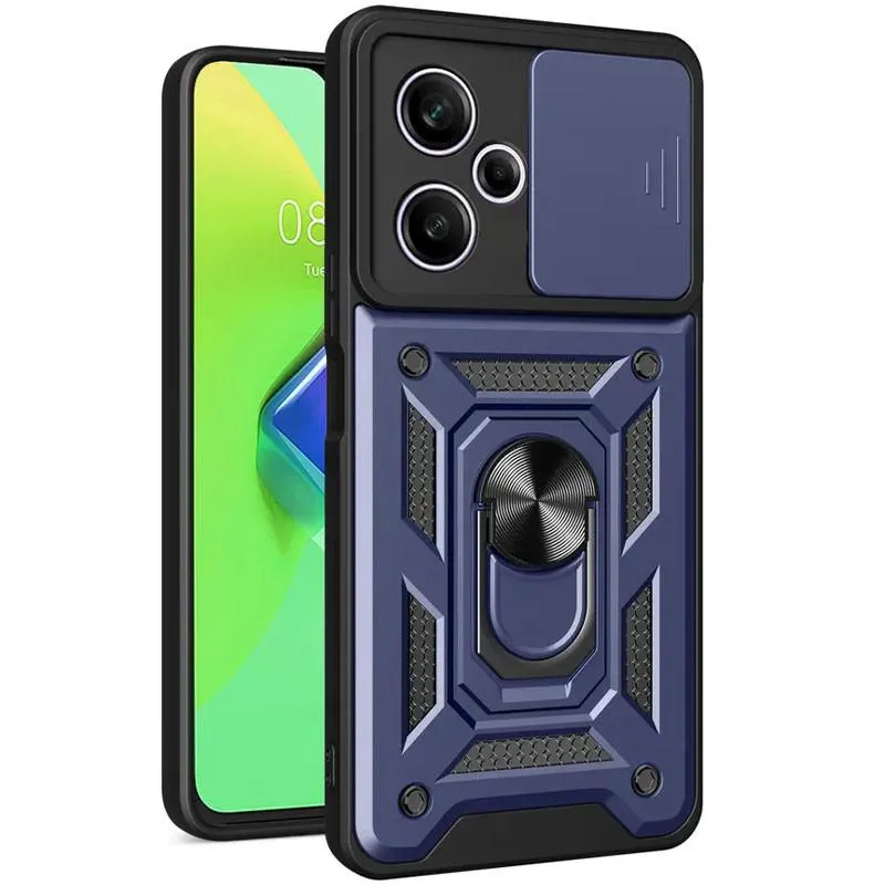 Чохол Ummi Camshield Serge Ring для Xiaomi Poco M6 Pro 5G Синій / Navy