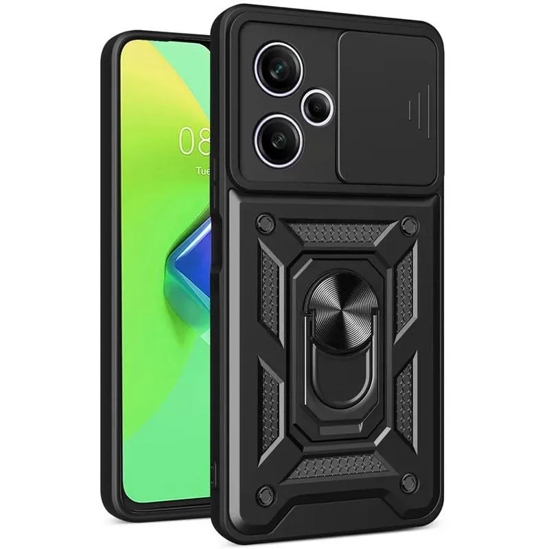 Чохол Ummi Camshield Serge Ring для Xiaomi Poco M6 Pro 5G Чорний / Black