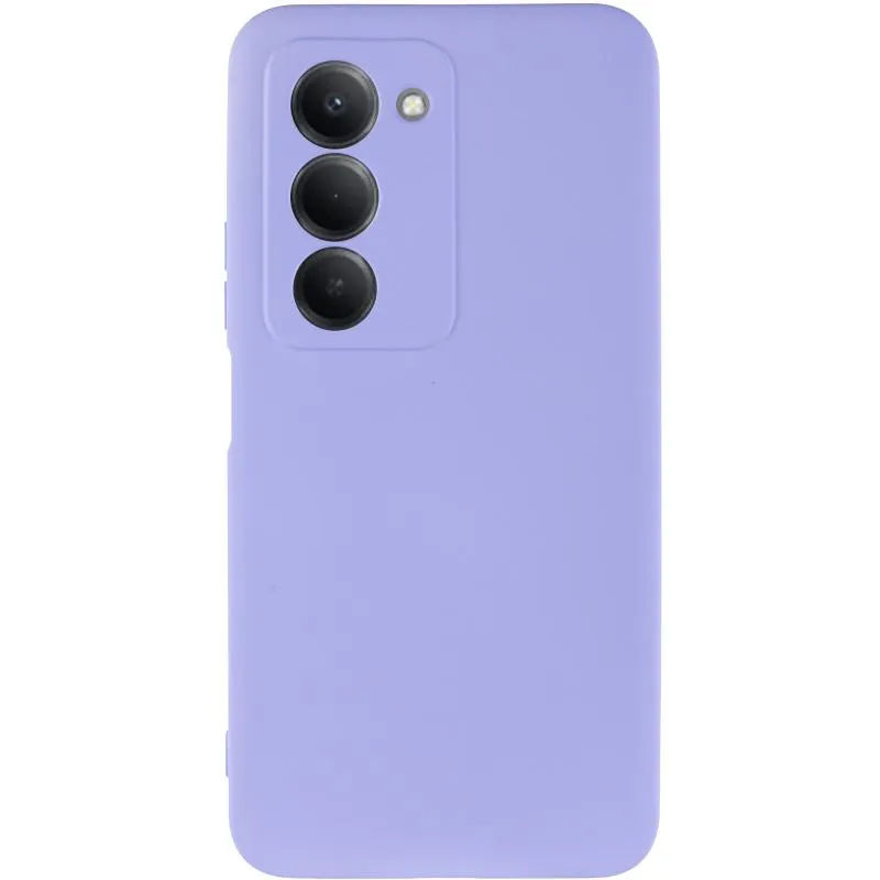 Чохол TPU GETMAN Liquid Silk Full Camera для Xiaomi Redmi 15 Бузковий / Light purple — фото 2