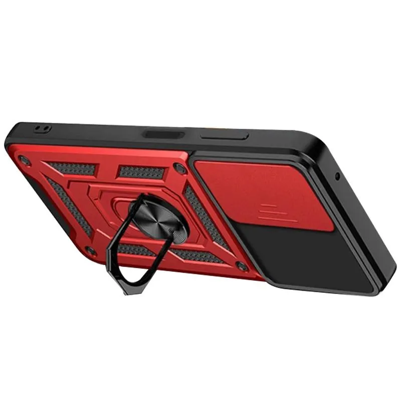 Чохол Ummi Camshield Serge Ring для Samsung Galaxy A04s Червоний / Red — фото 3
