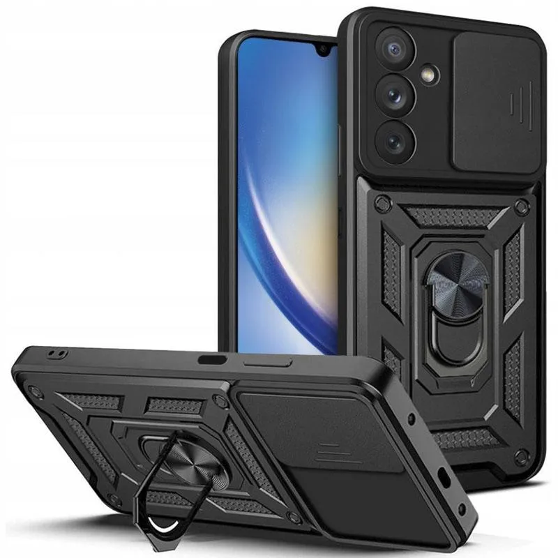 Чохол Ummi Camshield Serge Ring для Samsung Galaxy A04s Чорний / Black