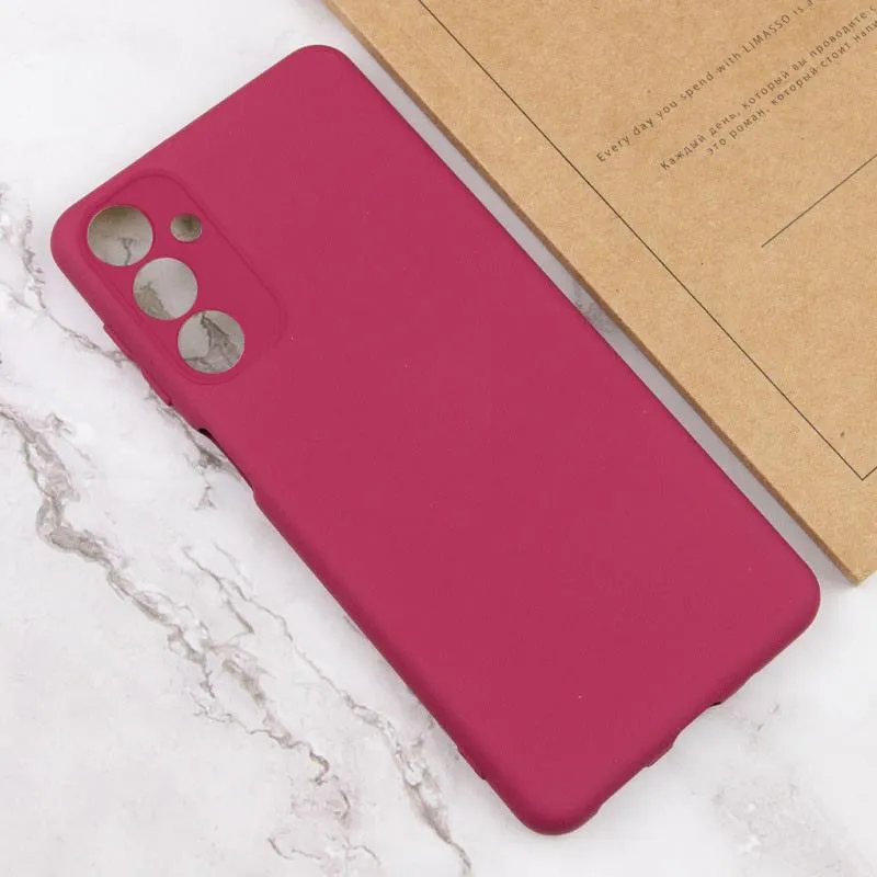 Чохол TPU GETMAN Liquid Silk Full Camera для Samsung Galaxy A04s Бордовий / Marsala — фото 4
