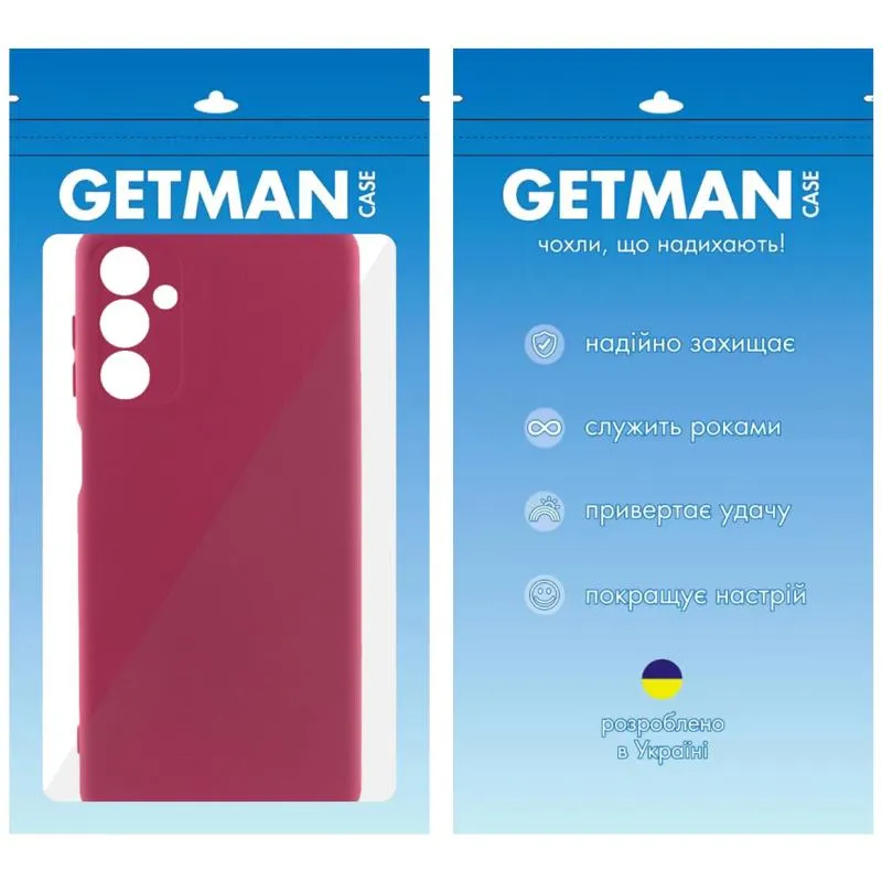 Чохол TPU GETMAN Liquid Silk Full Camera для Samsung Galaxy A04s Бордовий / Marsala — фото 5