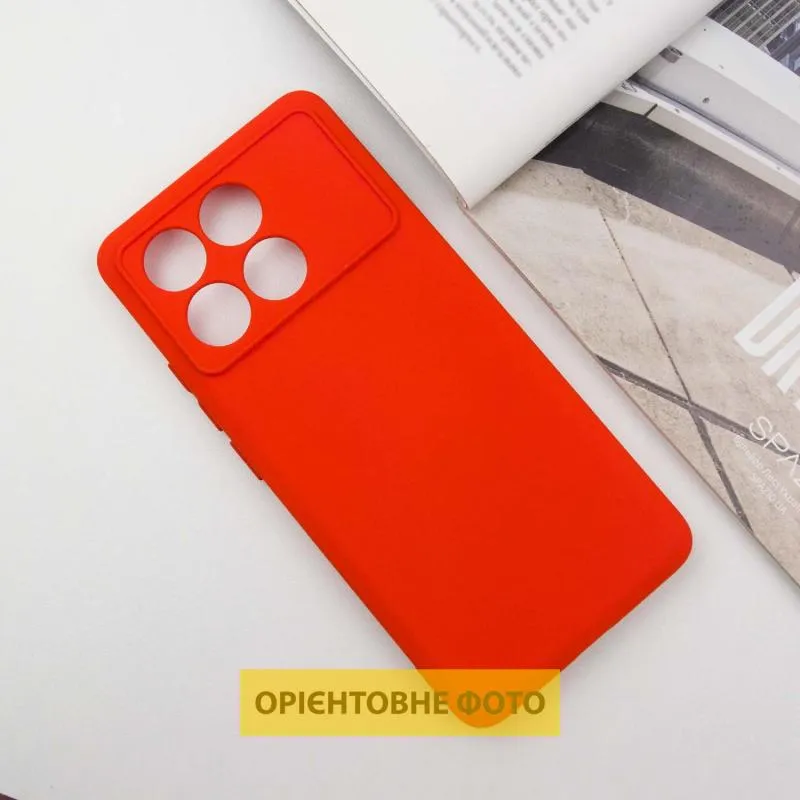 Чохол TPU GETMAN Liquid Silk Full Camera для Xiaomi Poco X6 / Note 13 Pro 5G Червоний / Red — фото 2
