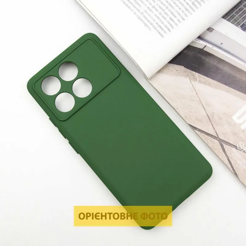 Чохол TPU GETMAN Liquid Silk Full Camera для Xiaomi Poco X6 / Note 13 Pro 5G Зелений / Dark green — фото 2