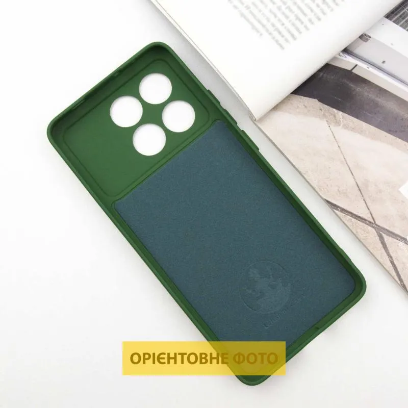 Чохол TPU GETMAN Liquid Silk Full Camera для Xiaomi Poco X6 / Note 13 Pro 5G Зелений / Dark green — фото 3
