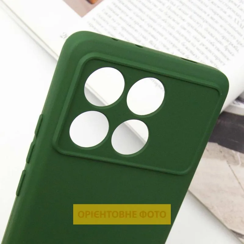Чохол TPU GETMAN Liquid Silk Full Camera для Xiaomi Poco X6 / Note 13 Pro 5G Зелений / Dark green — фото 5