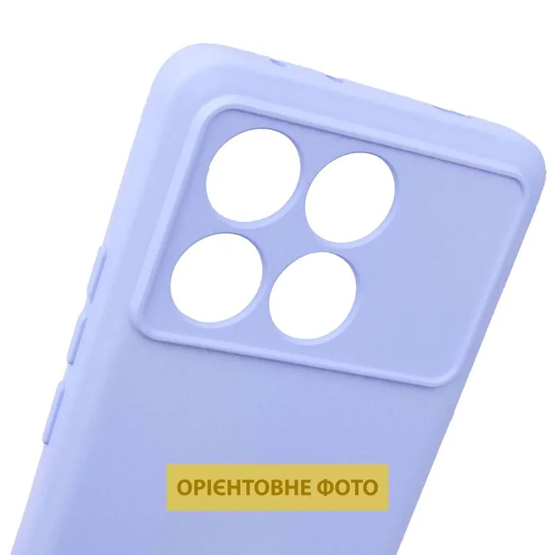 Чохол TPU GETMAN Liquid Silk Full Camera для Xiaomi Poco X6 / Note 13 Pro 5G Бузковий / Light purple — фото 2