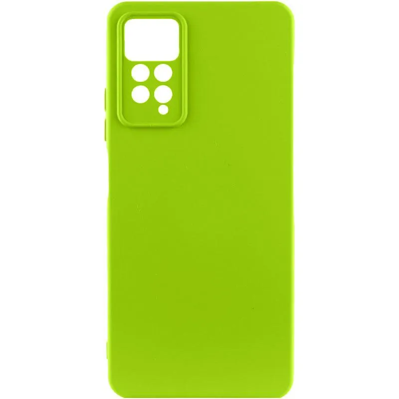 Чохол TPU GETMAN Liquid Silk Full Camera для Xiaomi Redmi Note 11 Pro 4G/5G / 12 Pro 4G Салатовий / Neon Green
