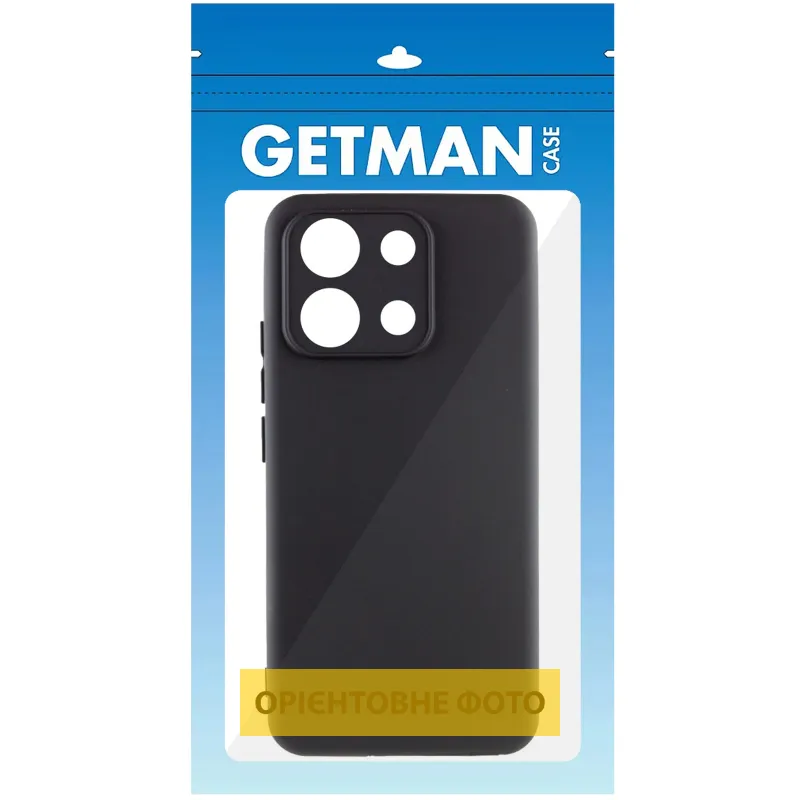 Чохол TPU GETMAN Liquid Silk Full Camera для Xiaomi Redmi A1+ / Poco C50 / A2+ Чорний / Black — фото 2