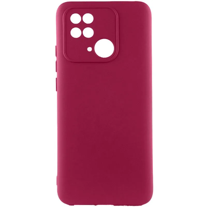 Чохол Silicone Cover Ummi Lakshmi Full Camera для Xiaomi Redmi 10C Бордовий / Marsala