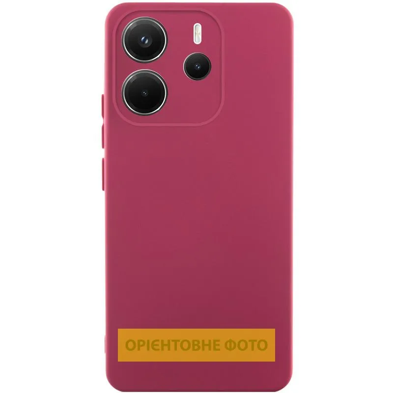 Чохол Silicone Cover Ummi Lakshmi Full Camera для Xiaomi Redmi Note 14 Pro 4G/5G Бордовий / Marsala
