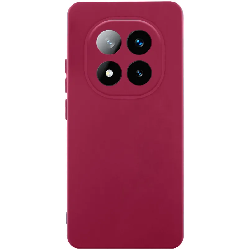 Чохол Silicone Cover Ummi Lakshmi Full Camera (AA) для Xiaomi Redmi Note 15 Pro 5G Бордовий / Marsala