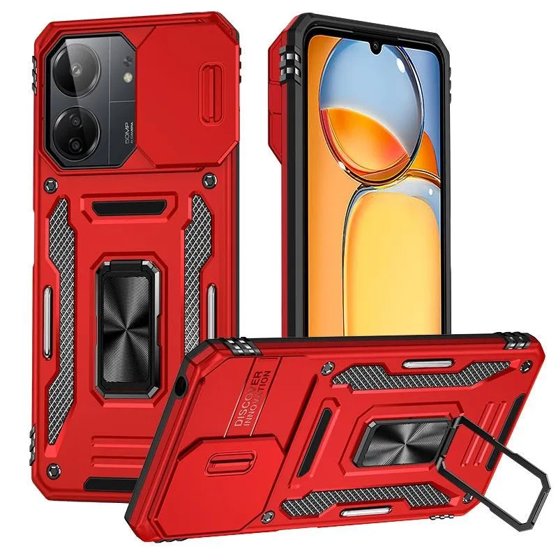 Ударостійкий чохол Camshield Army Ring для Xiaomi Redmi 15 (EU) Червоний / Red