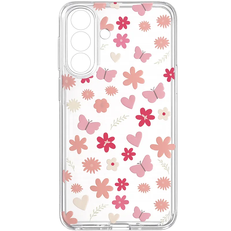 Чохол TPU Clear Joy для Xiaomi Redmi 15 4G (Global) / 5G Butterfly Garden
