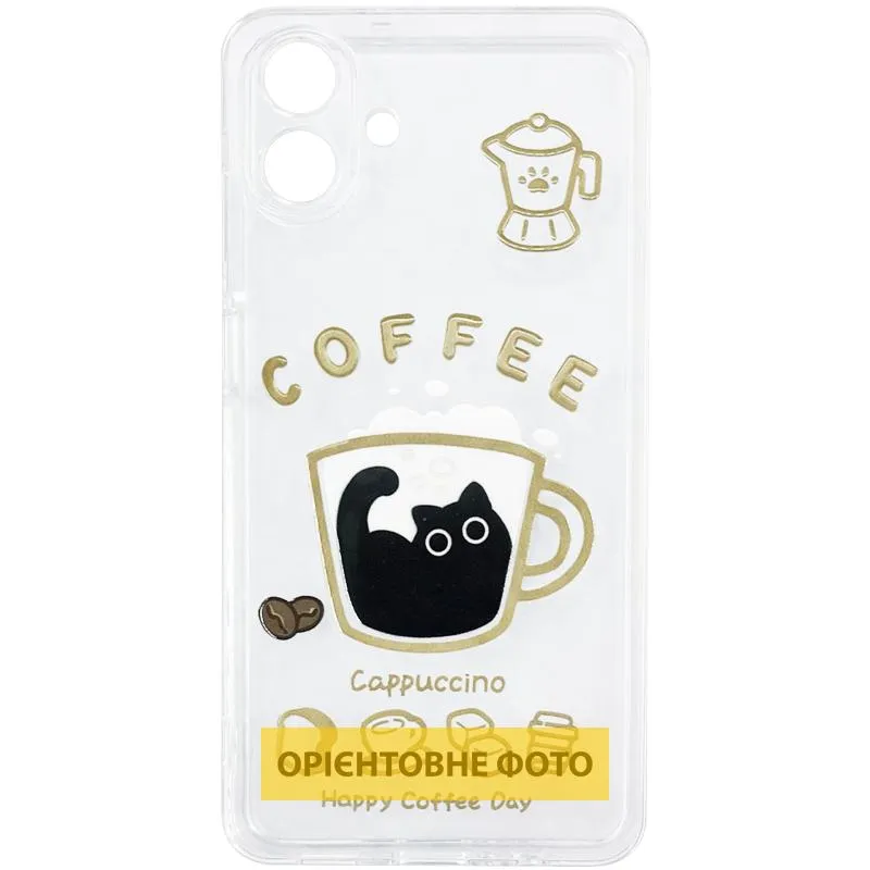 Чохол TPU Clear Joy для Xiaomi Redmi 15 4G (Global) / 5G Coffee