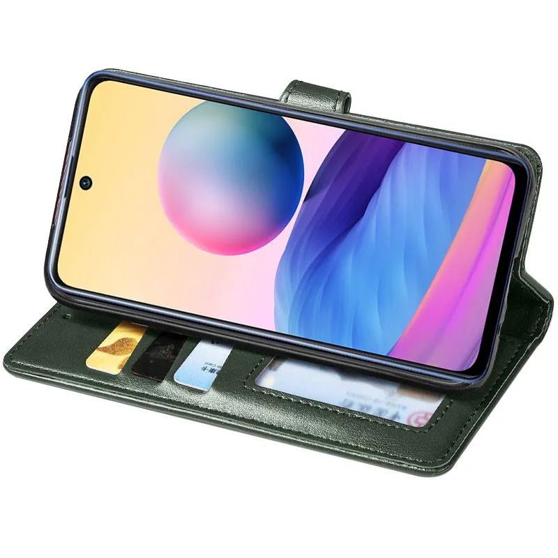 Шкіряний чохол-книжка GETMAN Gallant для Xiaomi Redmi Note 15 Pro 4G Зелений — фото 5