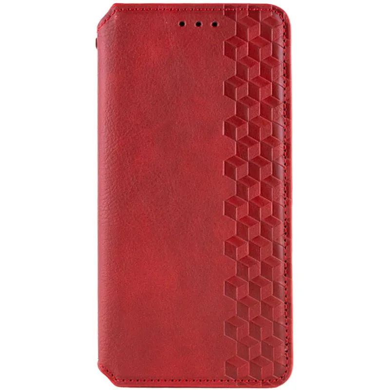 Шкіряний чохол-книжка GETMAN Cubic для Xiaomi Redmi Note 15 Pro 4G Червоний