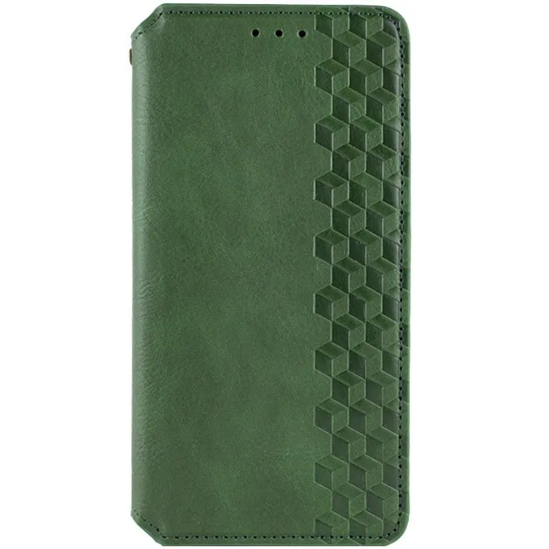 Шкіряний чохол-книжка GETMAN Cubic (PU) для Xiaomi Redmi Note 15 Pro 4G Зелений