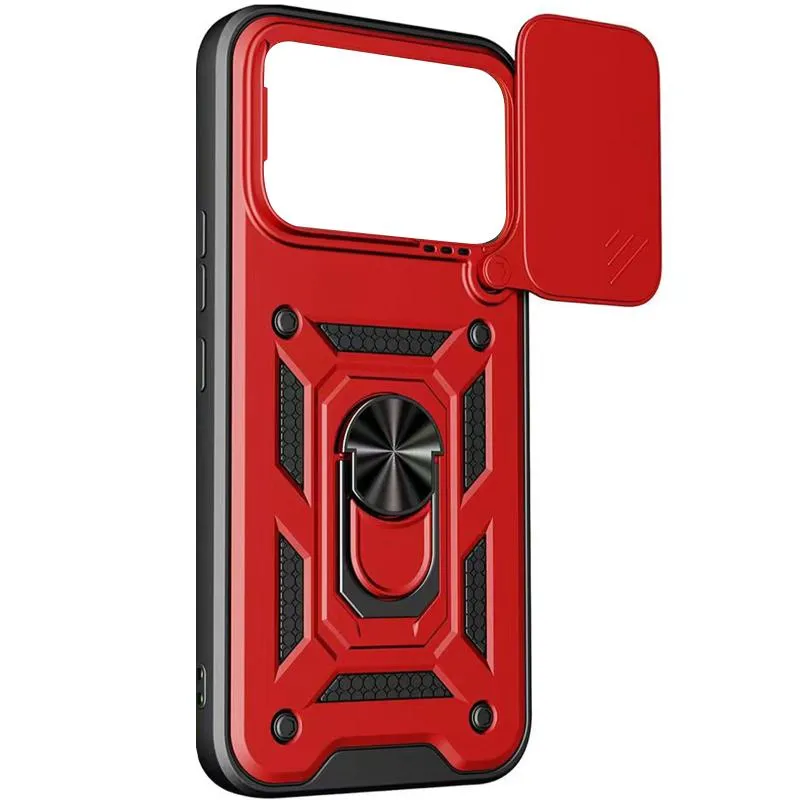 Чохол Ummi Camshield Serge Ring для Xiaomi Poco F8 Pro Червоний / Red — фото 4