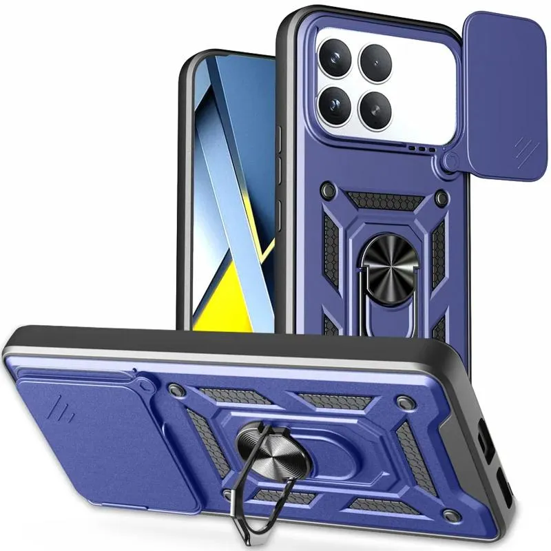 Чохол Ummi Camshield Serge Ring для Xiaomi Poco F8 Pro Синій / Navy