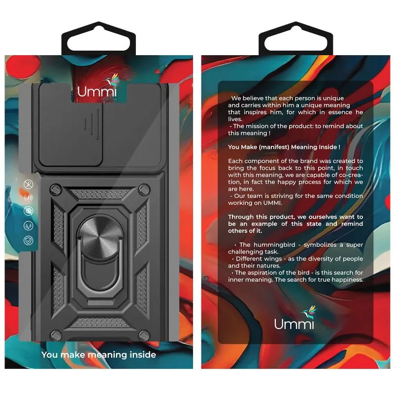 Чохол Ummi Camshield Serge Ring для Xiaomi Redmi 15 Чорний / Black — фото 6