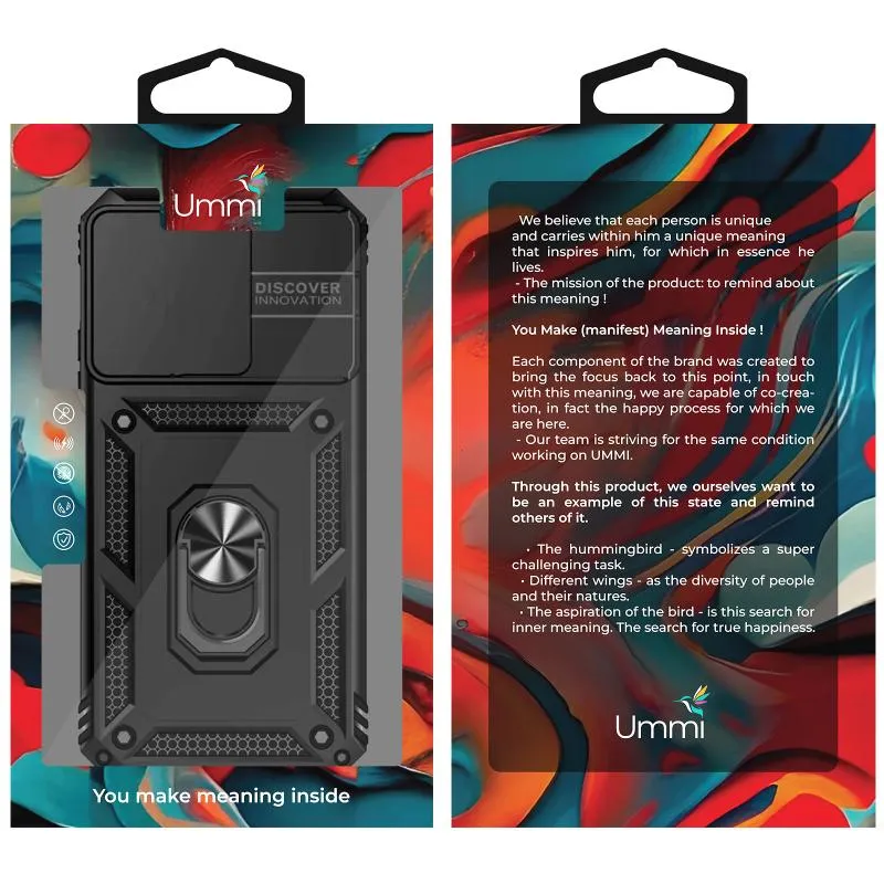 Чохол Ummi Camshield Serge Ring для Xiaomi Redmi 15C / Poco C85 Чорний / Black — фото 4