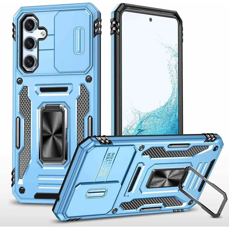 Ударостійкий чохол Camshield Army Ring для Samsung Galaxy A57 5G Блакитний / Light Blue