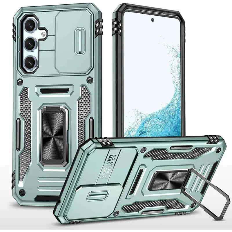 Ударостійкий чохол Camshield Army Ring для Samsung Galaxy A57 5G Зелений / Light Green