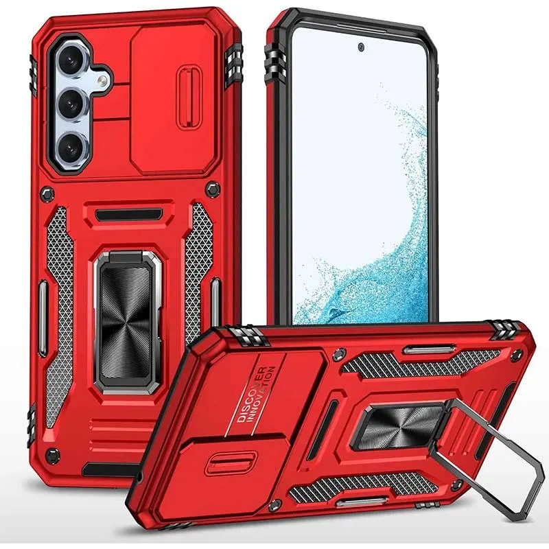 Ударостійкий чохол Camshield Army Ring для Samsung Galaxy A57 5G Червоний / Red