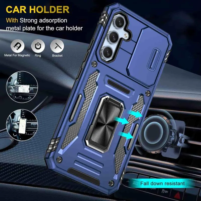 Ударостійкий чохол Camshield Army Ring для Samsung Galaxy A57 5G Синій / Navy — фото 2