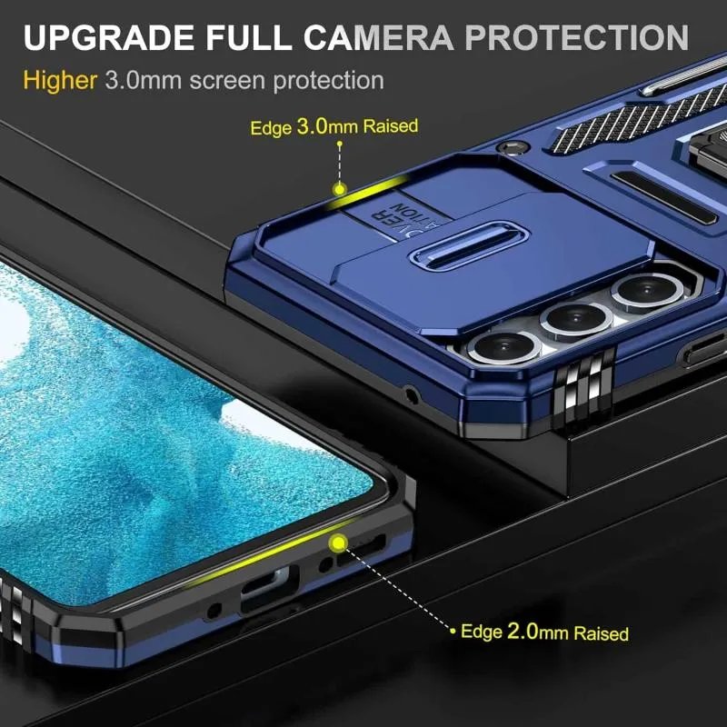 Ударостійкий чохол Camshield Army Ring для Samsung Galaxy A57 5G Синій / Navy — фото 5