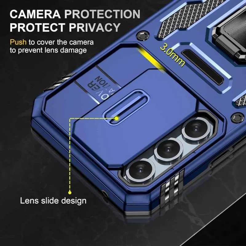 Ударостійкий чохол Camshield Army Ring для Samsung Galaxy A57 5G Синій / Navy — фото 6