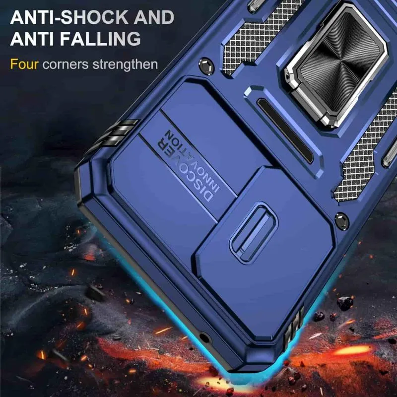 Ударостійкий чохол Camshield Army Ring для Samsung Galaxy A57 5G Синій / Navy — фото 7